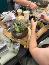 Load image into Gallery viewer, Terrarium participants preparing plants