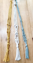 Load image into Gallery viewer, Macrame Hangers - natural, mustard & mint green options
